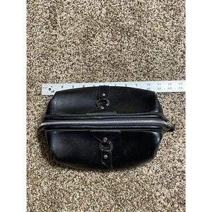 Vintage 1940’s Amity Bag Men's Black Leather Toiletry Dopp Kit Travel Shaving
